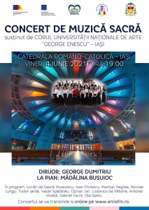 Concert de Muzică Sacră susținut de Corul Universității Naționale de Arte 